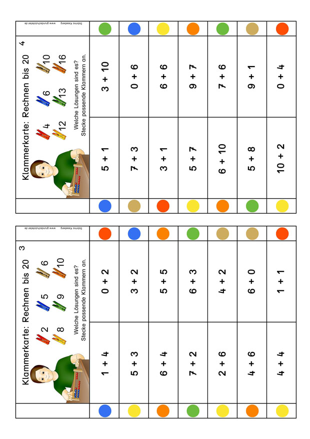 rechnen 1 klasse übungen kostenlos