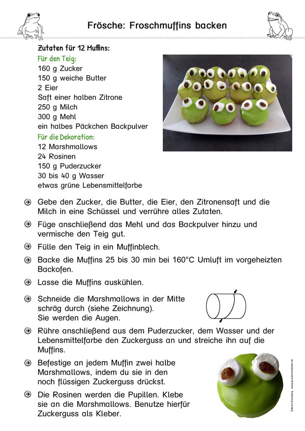 Froschwerkstatt (kostenloses Arbeitsblatt)