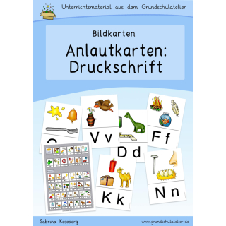 Anlautkarten (Bildkarten, Anlauttabelle): Druckschrift