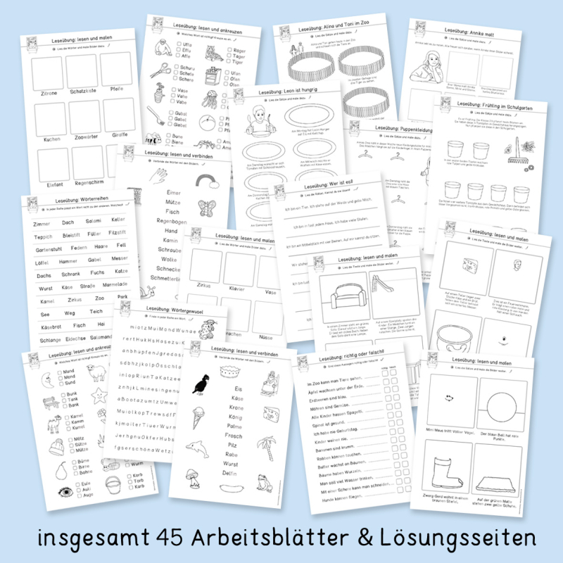 Lesen In Den Klassen 1 Und 2 Arbeitsblatter