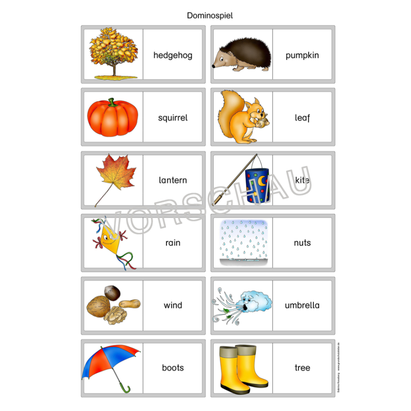 Englischmaterialien autumn (Herbst)