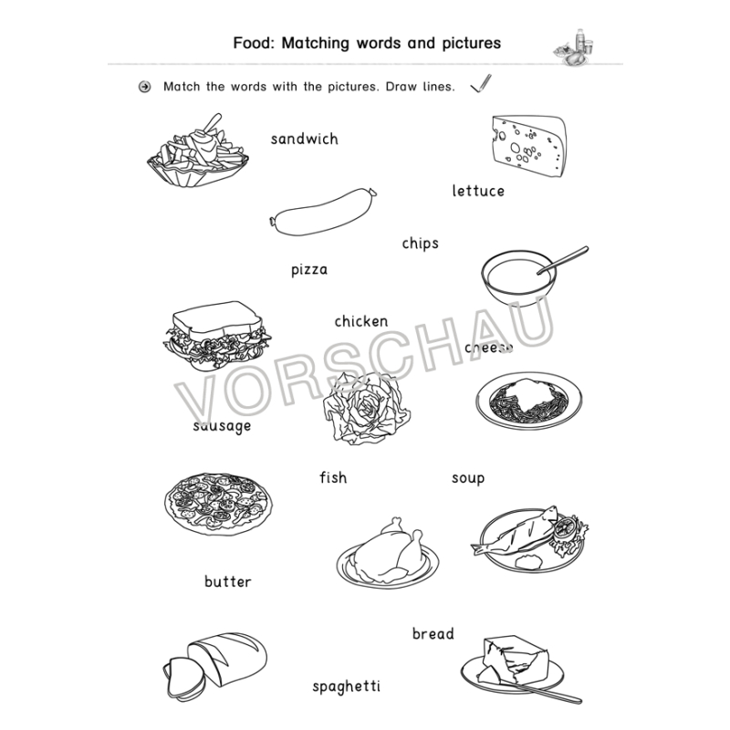 Englischmaterialien: food and drinks