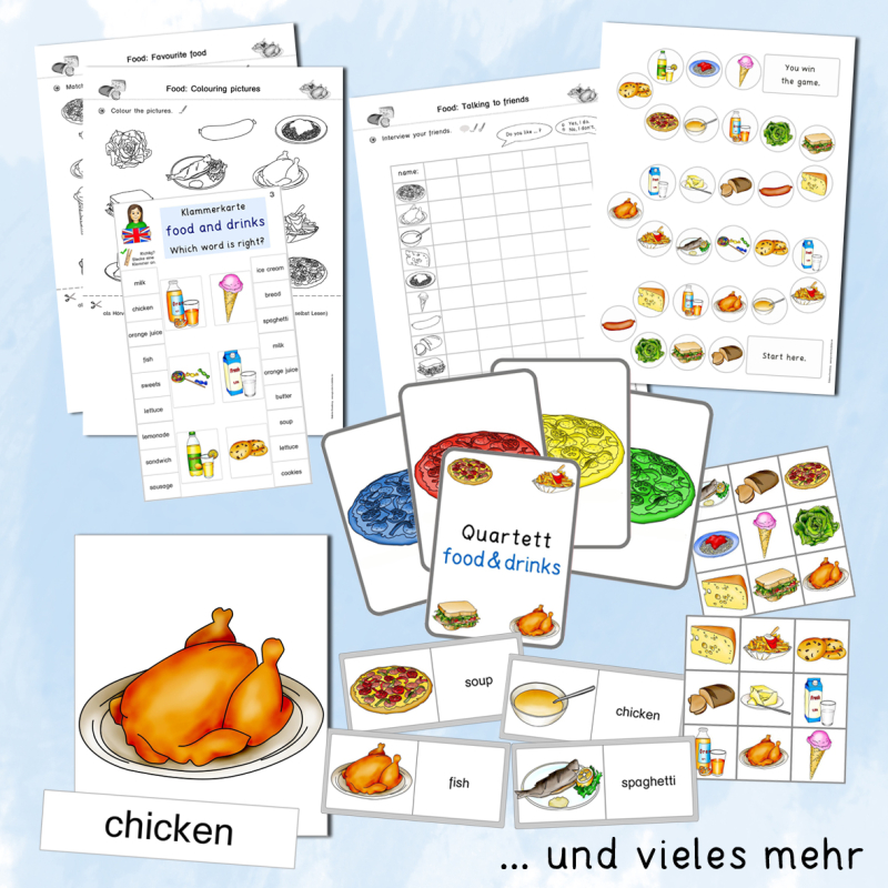 Englischmaterialien: food and drinks
