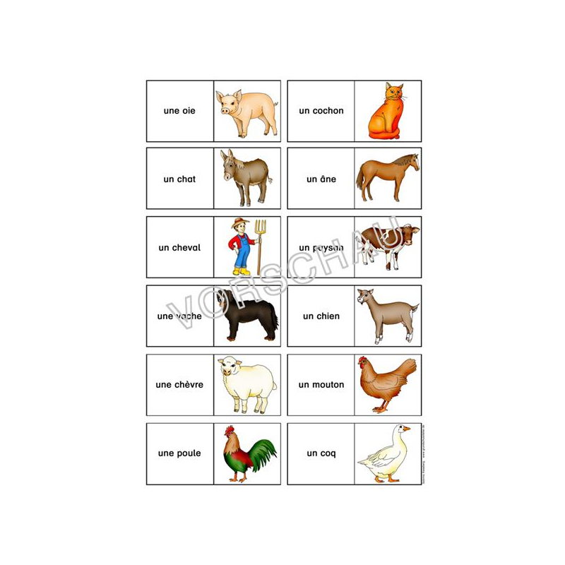 Unterrichtsmaterial Französisch: Les animaux de la ferme