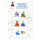 DaF/DaZ: Mein Tag (Verben, Uhrzeiten, Tageszeiten)