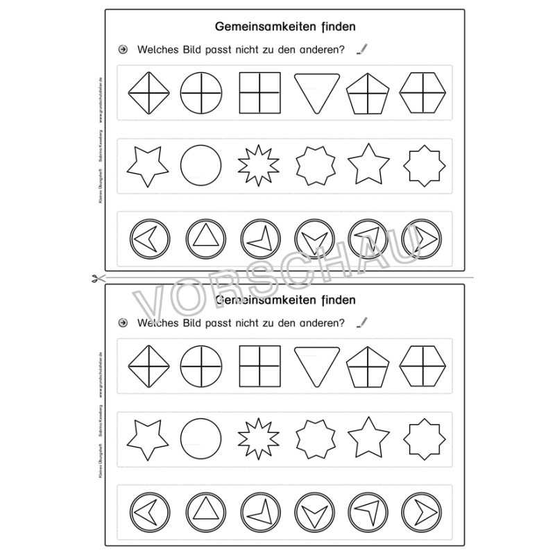 Kleines Übungsheft: Konzentrationsübungen