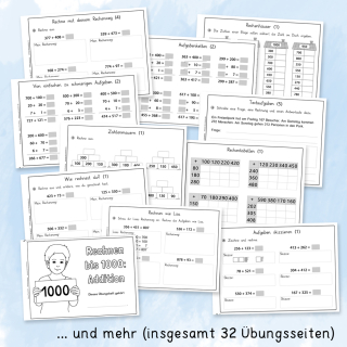 Übungsheft: Addition bis 1000 (Klasse 3)