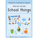 Interaktive Übung: school things (Wörter lernen)