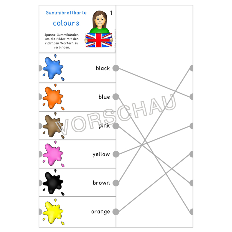 Englischmaterialien colours and numbers