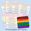 Textaufgaben, Klasse 3 (Plopperkarten, Pop it)