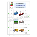 In the street (Verkehr, Fahrzeuge, Wegbeschreibung)
