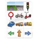 In the street (Verkehr, Fahrzeuge, Wegbeschreibung)