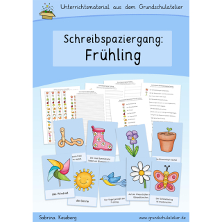 Schreibspaziergang: Frühling (differenziert: Wörter, Sätze)