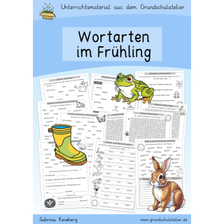 Wortarten im Frühling (Arbeitsblätter)