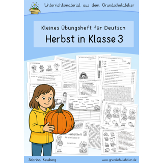 Herbst in Klasse 3 (Übungsheft, Deutsch)