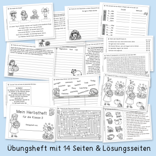 Übungsheft: Herbst in Klasse 3 (Deutsch)