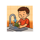 Vorgangsbeschreibung: Obstsalat zubereiten (Aufsatz)