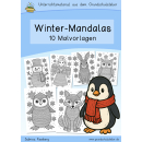 Winter-Mandalas (10 Malvorlagen)