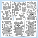 Winter-Mandalas (10 Malvorlagen)