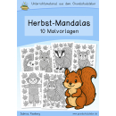 Herbst-Mandalas (10 Malvorlagen)