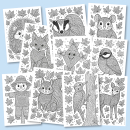 Herbst-Mandalas (10 Malvorlagen)