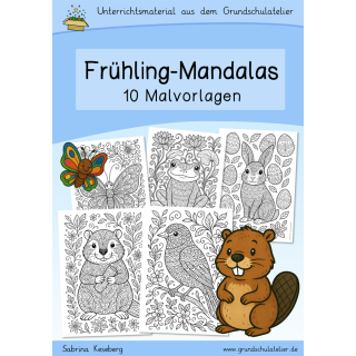 Frühling-Mandalas (10 Malvorlagen)