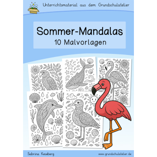 Sommer-Mandalas (10 Malvorlagen)