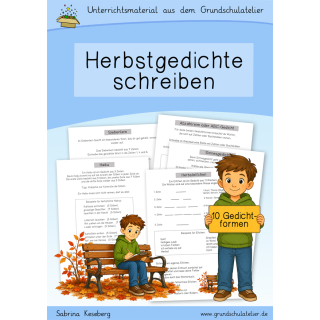 Herbstgedichte schreiben (Lernstationen)
