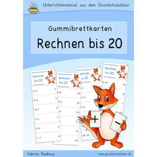 Rechnen bis 20 (Gummibrettkarten)