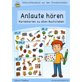 Anlaute hören (Kartei zu allen Buchstaben)