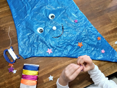Drachen basteln im Herbst