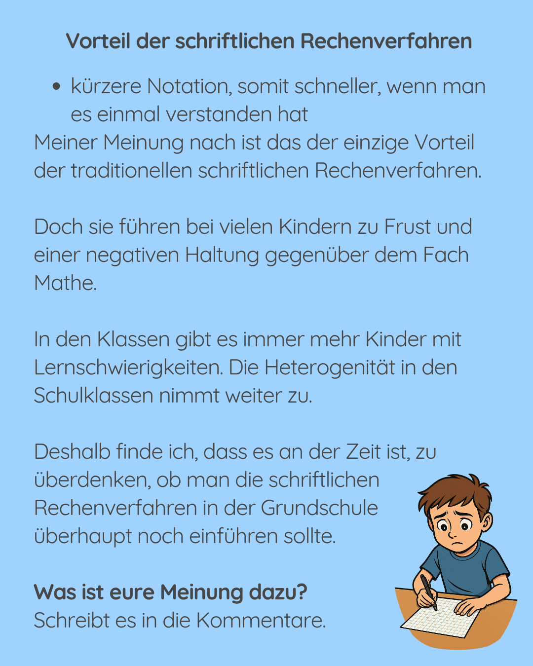 halbschriftliche vs. schriftliche Rechenverfahren