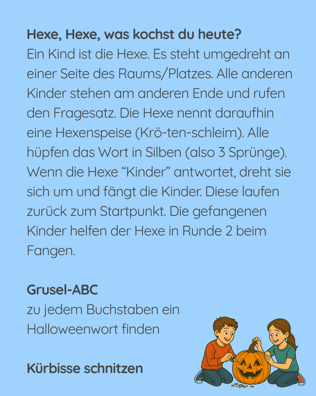 Halloween Spielideen Grundschule