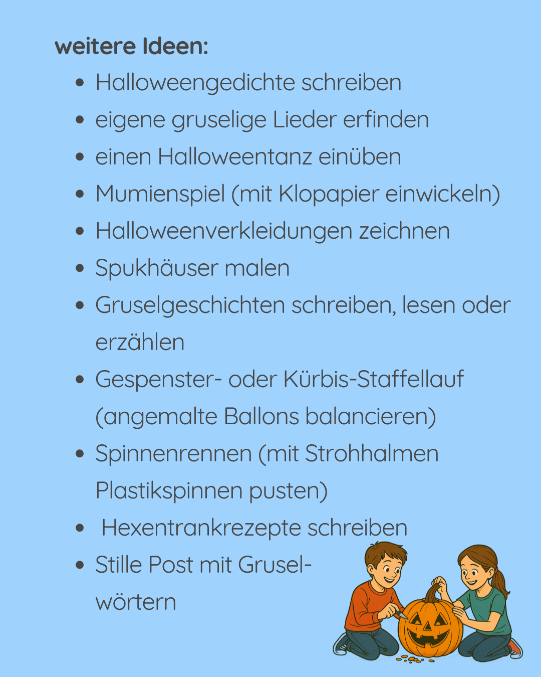 Halloween Spielideen Grundschule