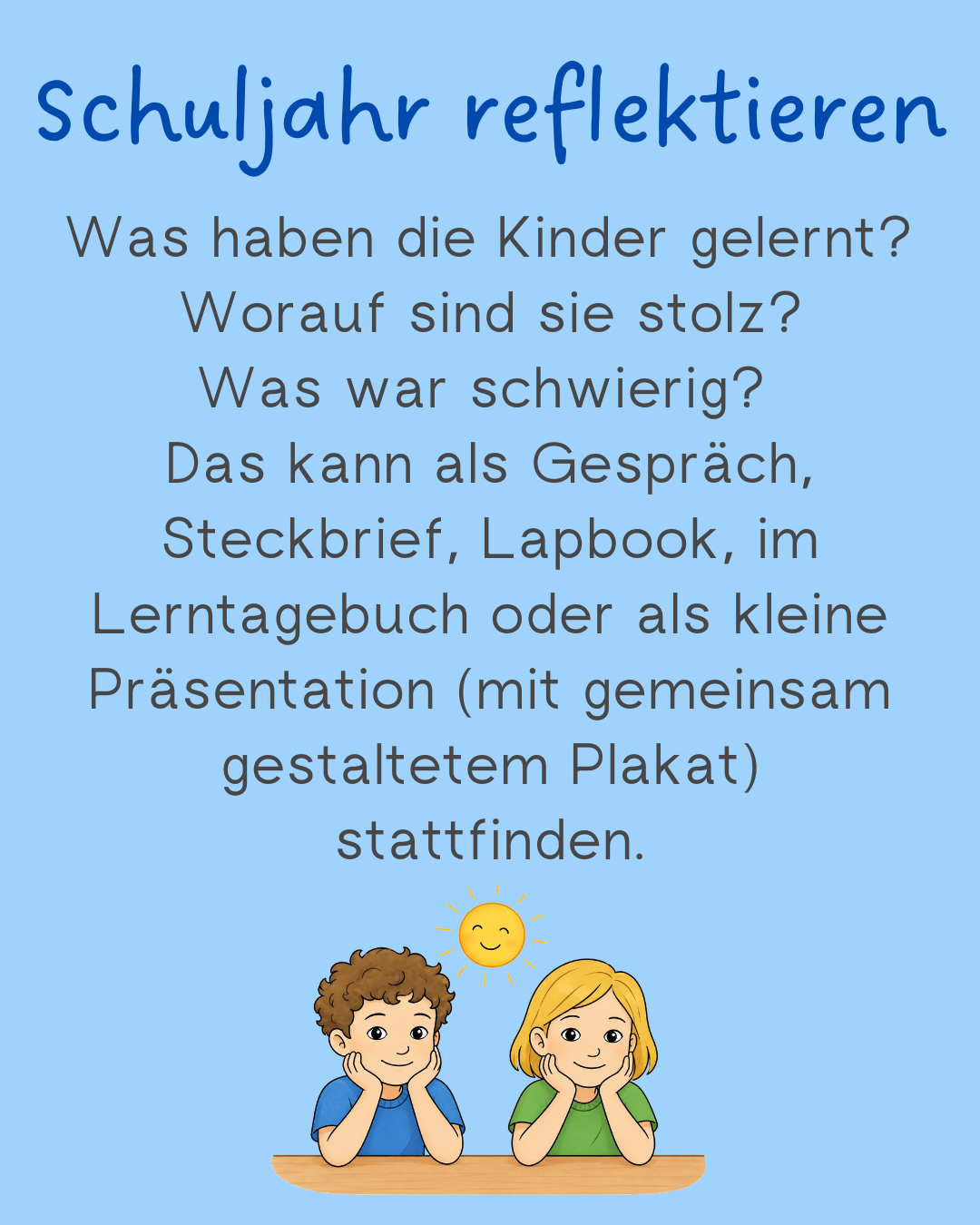 Unterrichtsideen für letzte Schultage