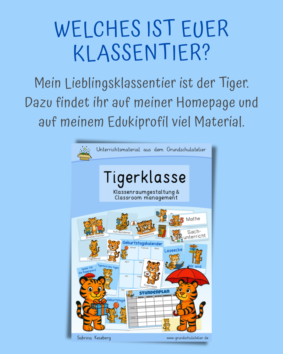 Klassentier in der Grundschule