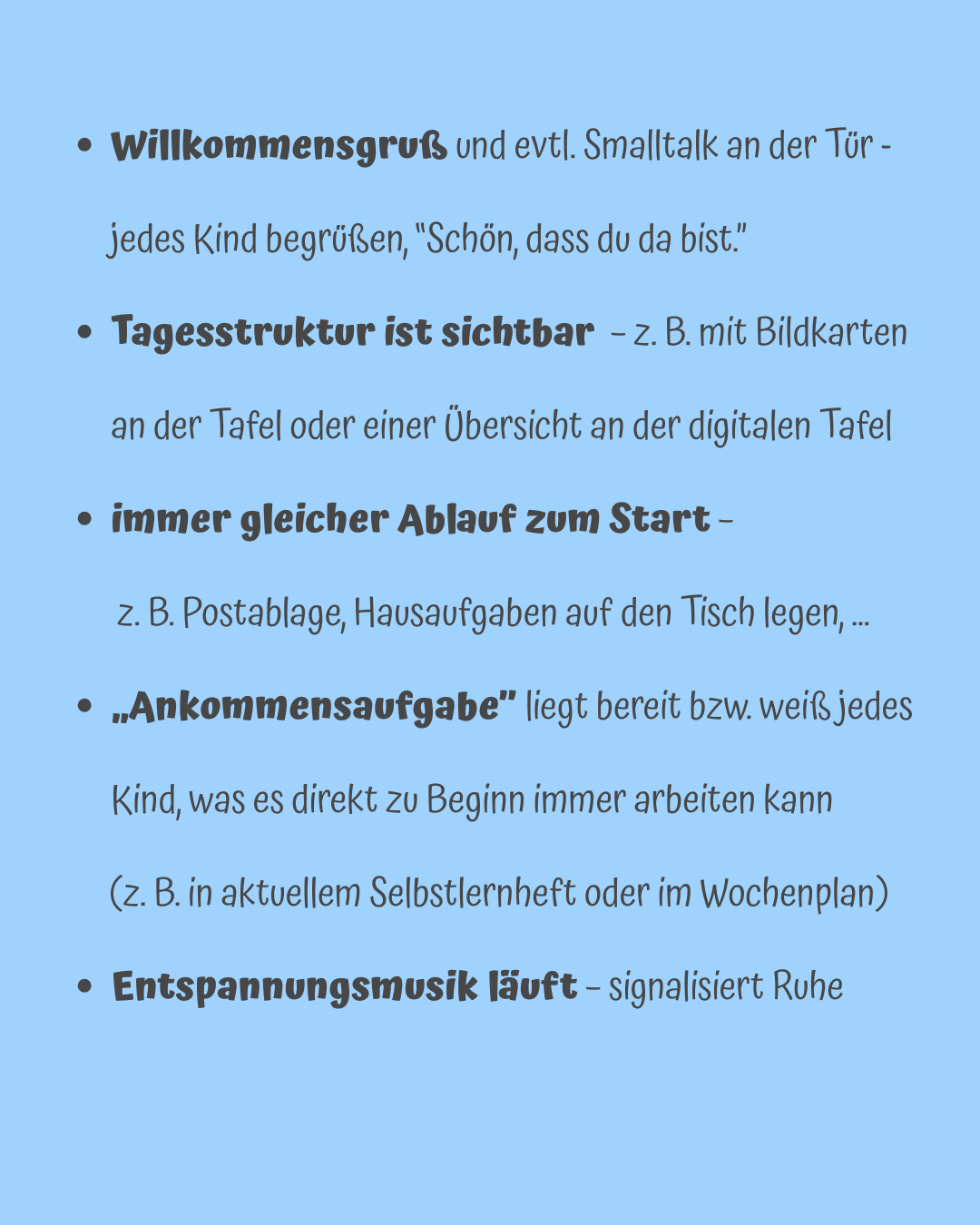 Entspannter Schulstart