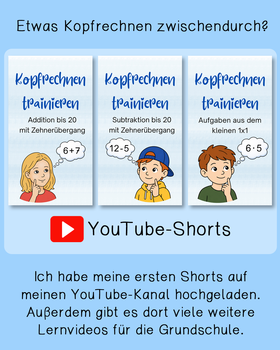 YouTube-Shorts für das Kopfrechnen